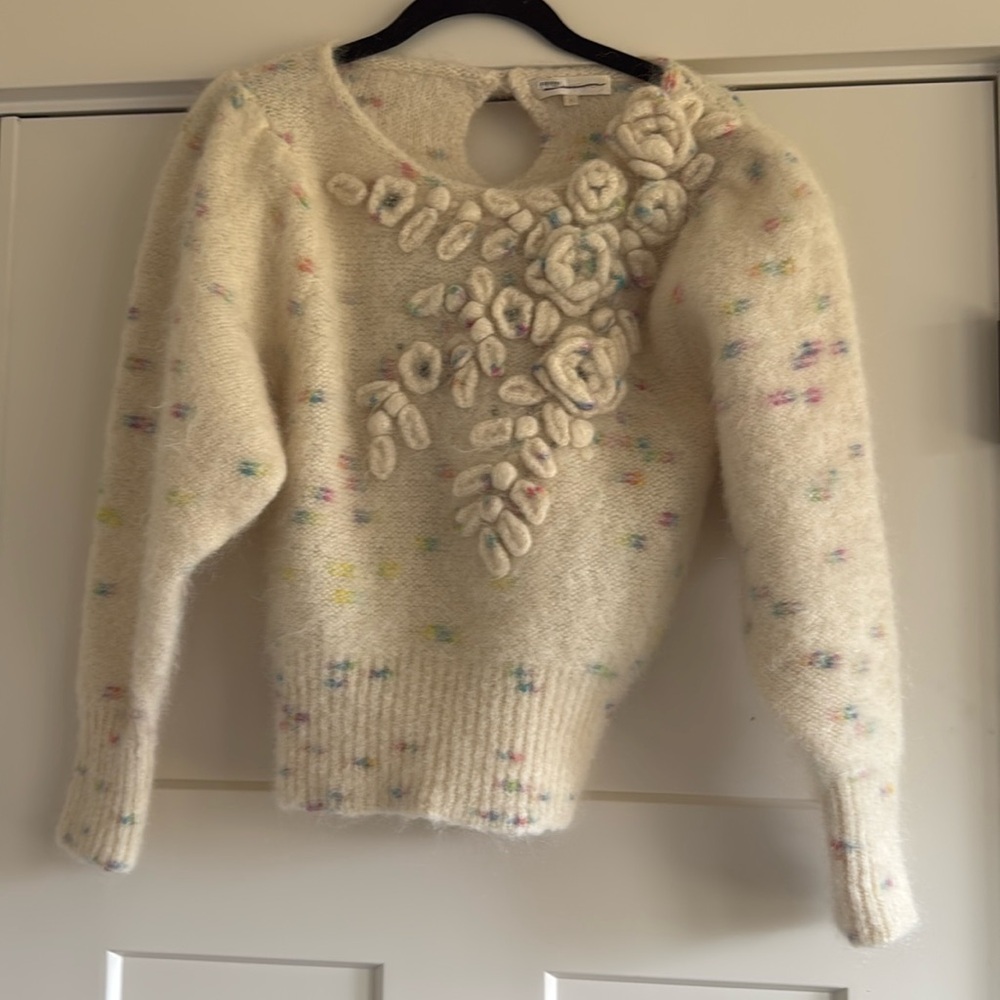 Love Shack Fancy Wool Sweater with Decal